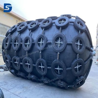 Parabordi pneumatici in gomma con flangia, omologati secondo lo standard ISO 17357, parabordi robusti per la prevenzione delle collisioni navali e la sicurezza portuale